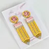 New Arrival Pencil Shaped Seed Beads Earring Handmade Earring For Teacher's Day Gifts