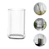 Vases Modern Cylinder Flower Striped Glass Vase Clear For Home