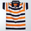 Heren Polo's Heren Polo Shirts 2023 Zomer Casual Ademend Gestreept Shirt Met Korte Mouwen Puur Katoen Werkkleding Plus Size 6XL 230627