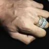 Мужские вращающиеся кольца в стиле хип-хоп Vvs Moissanite Diamond Cuban