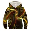 T Shirts Autumn and Winter 3D Visual Deception Digital Printing Boys Girls Leisure Sweater Swirl Series Children's Hoodies 230627