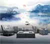 Wallpapers Bacal Chinese Ink Artistic Conception Landscape Elk 3D Wallpaper Mural Background Wall Decoration Paper Murals Huda