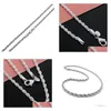 Chains 925 Sterling Sier 2Mm Twisted Rope Chain Necklaces For Women Men Fashion Hiphop Jewelry 16 18 20 22 24 Inches Drop Delivery Pe Dh7Mx