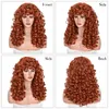 Perruques Synthétiques Rouge Brun Cuivre Gingembre Court Lâche Bouclés Pour Les Femmes Naturel Cosplay Perruque De Cheveux Avec Une Frange Résistant À La Chaleur LIZZY 230627