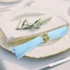 Table Cloth 6 Pcs Metal Woven Napkin Rings El Buckle Adornment Decor Home Round Dining Room Fine