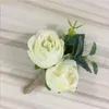 Flores decorativas 8 colores Diy Boutonniere Novio Ojal Hombre Rosa Boda Ramo de flores Accesorios Prom Party Suit Decoración