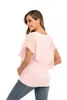 Zwangerschaps Tops Tees Zomer Vrouwen Zwangere Moederschap Verpleging T-shirts Vrouwen Moederschap Verpleging Wrap Top Mouwloos Dubbellaags Blouse Tee 230628