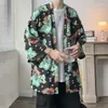 Chemises décontractées pour hommes Summer grande taille Chine Style Malf Malf Cardigan Men Thin Taoist Robe Cloak Fashion Han Suit Tops Coat Usexe Shirt