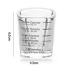 Mugs 60ml Square Thickened Wall Glass Ounce Cup Graduated Measuring Concentrated Espresso Coffee For Kitchen Supplies 230627