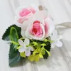 Fleurs décoratives rose fleur artificielle boutonnières marié boutonnière homme mariage Bouquet accessoires broche fête costume décoration XK01