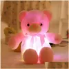 Plush Dolls Factory Outlet Color Glowing Teddy Bear Doll Toy Kawaii Glowingplush Kids Christmas Gift Zm926 Drop Delivery Toys Gifts Dhjev