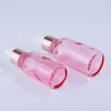 5-100m Botellas de vidrio rosa E líquido Ejuice Botella cuentagotas vacía con tapas de oro rosa para aceite esencial Iplrq