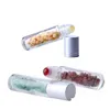 Bouteilles d'emballage Pierres précieuses naturelles Huile Essentielle Roller Ball Effacer Pers Huiles Liquides Roll On Bottle Avec Crystal Chips Drop Delivery O Dhhat