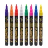 Pennor 8 Färger Highlighter Pen Liquid Chalk Fluorescerande Neon Marker LED Glass Board Art Marker School Office Supplies