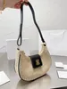 2023 nova bolsa Messenger bolsa de palha de praia feminina, maquiagem de viagem masculina, bolsas de embreagem de corpo cruzado, bolsa de ombro, bolsa de ombro, sacolas de luxo, envelope de design de fim de semana, couro de vaca