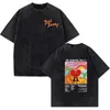 T-shirts pour hommes Y2K T-shirt noir Un Verano Sin Ti Bad Bunny T-shirt lavé 230627