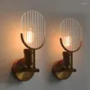 Vägglampor enkla glasbelysningar sconce nordisk sovrum lampdekor inomhus hembelysning för vardagsrum loft säng sida spegel fixtur