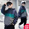 T-shirt stile coreano arrivo invernale felpa casual ragazzo manica lunga vestiti cartone animato per bambini felpa con cappuccio in cotone sciolto top plus velluto 230627