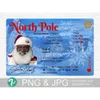 NY OPP BAG Dålig Xmas Toys PVC Christmas Eve Driving License Signature Santa Claus Flight License Cards Wonderful Gift 10g