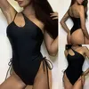 Dameszwemkleding Single-Strap Beach Onregelmatige Sexy Duurzame elastische bikinibadpak Swimwears Tankini's Set Zwemtopjes voor dames