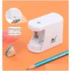 Pencil Sharpeners Matic Electric Sharpener Safe Fast Prevent Accidental Opening Stationery School Supplies Students Artists Classroo Dhlsm