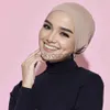Bandanas de algodão macio modal sob o boné hijab interno faixas elásticas muçulmanas ataduras femininas cachecol touca turbante islâmica faixa de cabeça ajustável x0628