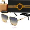 2023 Мужские винтажные пилотные солнцезащитные очки квадратные женские солнцезащитные очки Модельер Оттенки Роскошная золотая оправа UV400 Градиент LXN EVO DITA QQ62