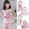 Zestawy odzieżowe Dziewczyny piżama bawełniane dziecko maluch maluch letni rękaw dziecięcy dziecięca nocna odzież Kids Królowa kreskówka odzież domowa 230627