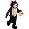 Erwachsene Größe Black Wolf Maskottchen Kostüm Karneval Performance Bekleidung Ganzkörper Requisiten Outfit Plüschkostüm