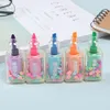 Pens 60 pcs/lot Creative Nail Polish Shape 5 Colors Highlighter Drawing Marker Pens Promotional Gift Office School Supply wholesale