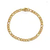 Strand Minimalist Classic Golden Figaro Chain Armband för kvinnor Män Guldpläterad rostfritt staplbart armband Party Gift