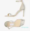 Mode Femmes Sandales Populaire Peep Toe Clare Cheville Sling Designer Fête De Mariage Sandale Talons Hauts