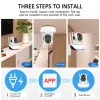 A1 Mini Caméra Wifi Caméra de Surveillance IP sans Fil Smart Home Security Baby Monitor CCTV 1080P 360 Rotation LED Vision Nocturne Détection de Mouvement Caméscope Vidéo Webcam