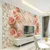 Papier peint moderne Floral 3D papier peint Mural chambre salon TV fond étude sans couture tissu non tissé