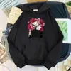 Men's Hoodies Male Flowers And Lipstick Printing Hoodied Top Man Round Neck Korean Plus Size Sudadera Warm Fleece Hip-Hop Lady Clothes