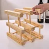 TABLETOP VIN RACKS SOLID TRÄs Hushåll VIN RACK KLASSISK VIN HOLVER MOMST TRÄD VINA BAKKA RACK STAR STÄLL HALL DRICKNING HÅLLER 230627