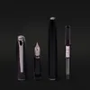 Pens Picasso Pimio Black Metal Fountain Pen Titanium Black M/Bent Nib 0.6/1.0mm Matte Barrel Gift Box Excellent Business Office Set