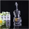 Partybevorzugung Mechanische Wind-Up Violine Spieluhr Transparentes Acryl Mini Figuren Home Ornament Dekoration Weihnachten Geburtstagsgeschenk Dhrvw