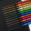 Markers 12 Colors Super Goldenshine Markers Waterproof Metallic Marker Pen For Model Coloring Paint pens Metal Cloth Glass Wood