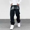Calças Masculinas. Masculino 2022 Ropa Dog Print Streetwear Masculino Hip Hop Jeans Baggy Roupas Y2k Reto Solto Goth Calças Denim Pantnes Vaqueros T220726*..