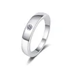 Bagues de grappe à la mode 0.1ct bague Solitaire Moissanite femmes hommes S925 argent D couleur diamant rond fiançailles cadeau de passe