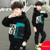 T Shirts Boys Spring Autumn Cotton Sweatshirt Fashion Print Lång ärm Huven Toppar Children Casual Hoodies Pullover 6 8 10 12 14y 230627