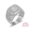 Trouwringen Micro Pave Stenen All Out Bling Ring 925 Sier Verguld Voor Mannen Sieraden Jongen Gift Maat 8-13 Drop Levering Dhl6I