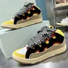 2023 new skateboard shoes luxury designer couple bread shoes casual mens shoes match color retro breathable abrasive leather womens shoes Sizes 35-46 +box