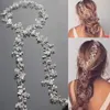 Hair Clips Western Wedding Fashion Headdress For Pearl Crystal Bride Handmade Crown Floral Accessories Hairpin Ornaments