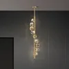 European Copper Crystal Chandeliers Lights Fixture American Luxury Bedroom Bed Side Hanging Lamp Nordic Art Deco Long Luminaria Home Indoor Lighting Decoration