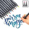 Markers STA Calligraphy Brush Marker Pen Set Double Headed Sketch Paint Water Brush Art Watercolor Marker Pens Drawing Supplies