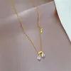 Collane con ciondolo Collana di note musicali di moda coreana per donna Regalo di gioielli da sposa girocollo in acciaio inossidabile di cristallo femminile