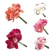 Dekorativa blommor 1st konstgjord fjäril orkidé falsk 3d phalaenopsis simulering blommor riktig beröring bröllop hem juldekoration