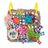 Andra fågelförsörjningar Säker papegoja Swing Toy Colorful Fivepointed Star Cage Chewing Toys 230627